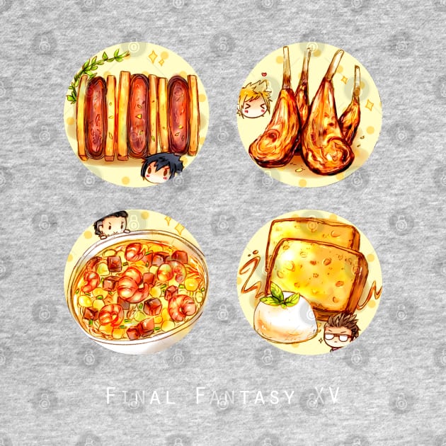 Final Fantasy XV The Boys' Favorite Foods by candypiggy